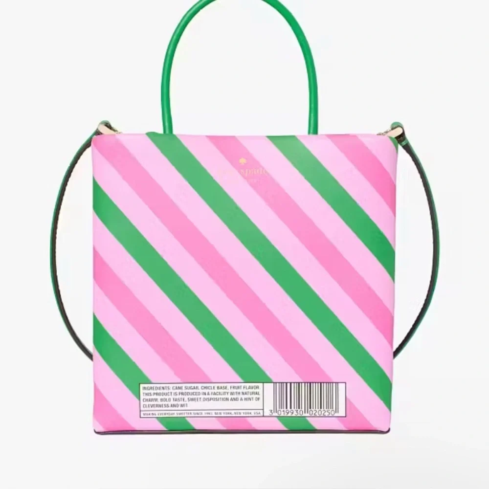 🩷♠️💚KATE SPADE🩷♠️💚Pink Multi Treat Yourself Bubble Gum Mini Tote/NWT